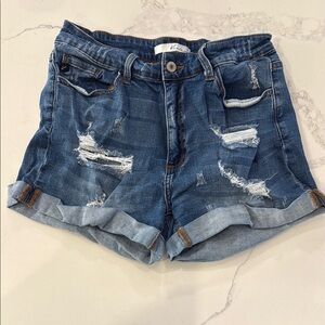 Denim Distressed Women Shorts